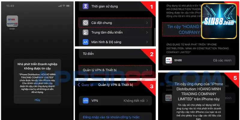 Tải ứng dụng sin88 cho IOS rất đơn giản