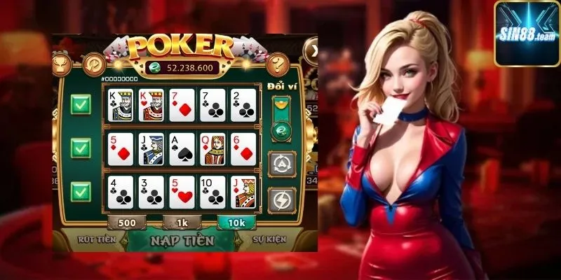 Giao diện của Mini Poker ấn tượng cao