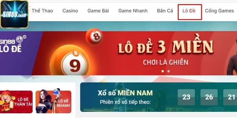 Tham gia săn thưởng cùng Lô đề tại Sin88